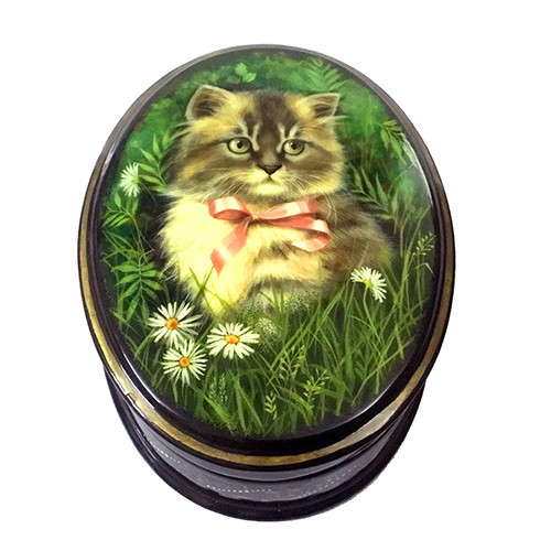 Скринька мініатюра розписна Кішка Київ - фото 1