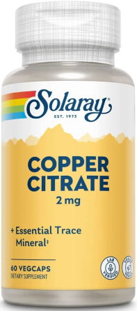 Медь цитрат Solaray Copper Citrate 2mg 60 vcaps Киев