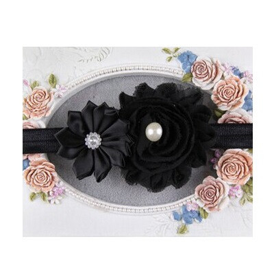 Пов'язка на голову дитяча чорна - розмір декору 9см, розмір універсальний (на резинці) Київ - фото 2