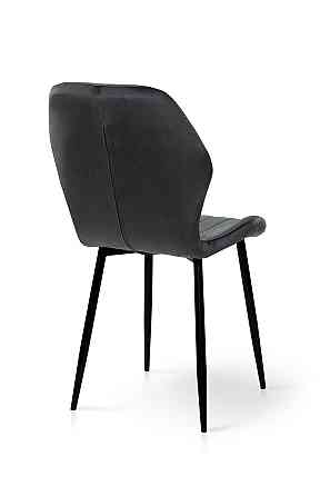 Стілець Леон чорний/велюр попелястий Киев