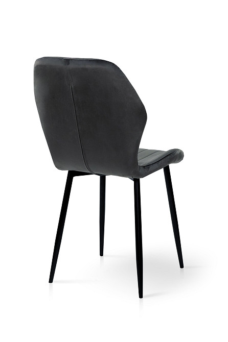 Стілець Леон чорний/велюр попелястий Киев - изображение 4