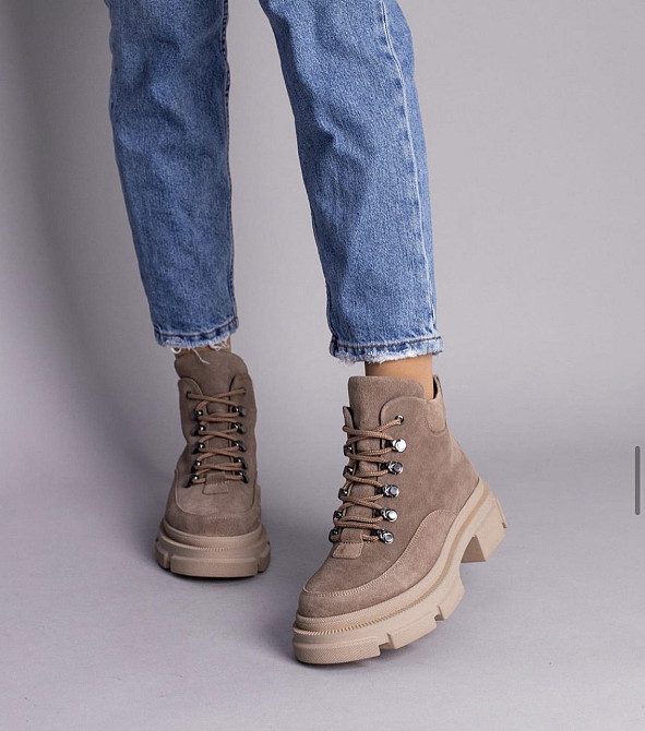 Черевики жіночі RONE латте замша натуральна зимові 39р.-25см. 40р.-25.5см. (4271) Коломыя - изображение 3