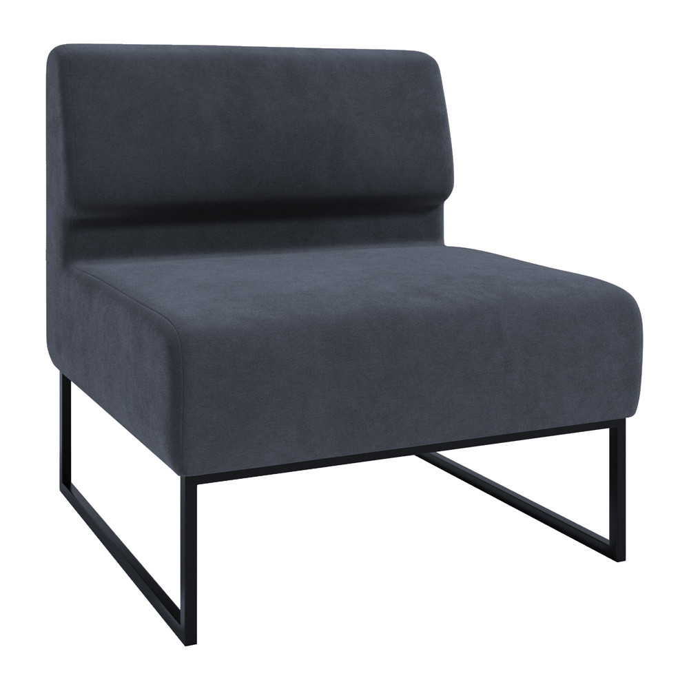 Диван Лаунж Комплектація Одинарний Зі Спинкою Каркас Чорний Оббивка Сімпл 54 Дніпро - фото 1