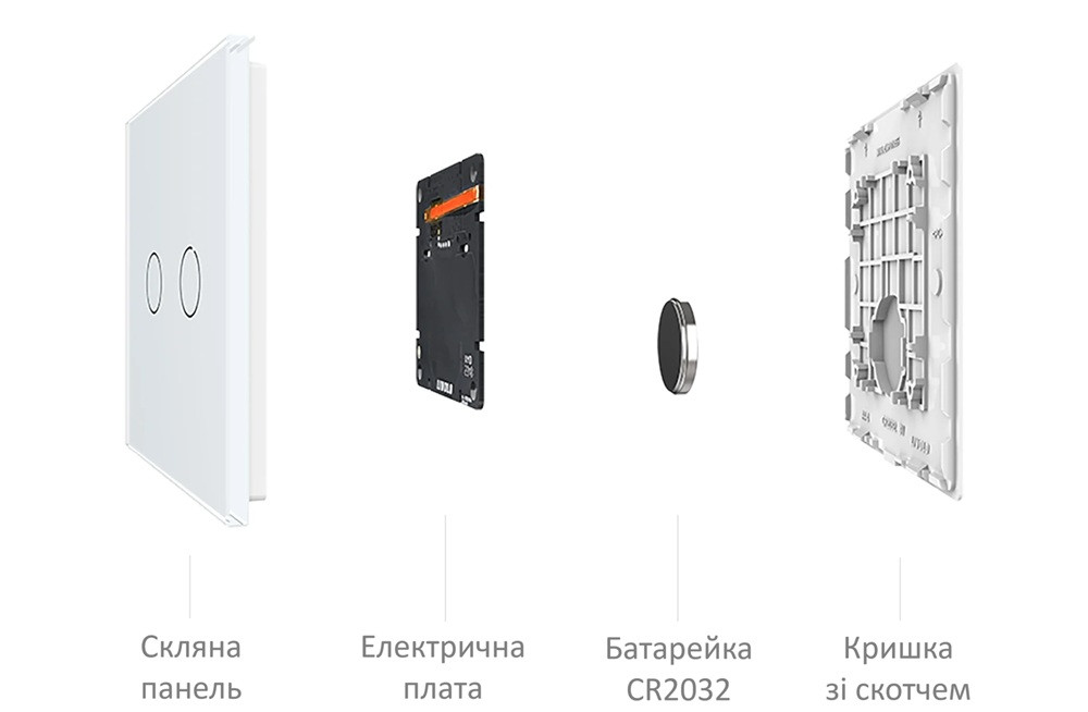 LIVOLO Бездротовий розумний сенсорний вимикач 2 сенсори Livolo чорний скло (VL- -B) Коломия - фото 4