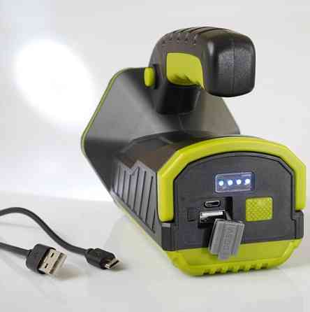 Ліхтар акумуляторний Tiross TS-1983, чорно-зелений Вінниця