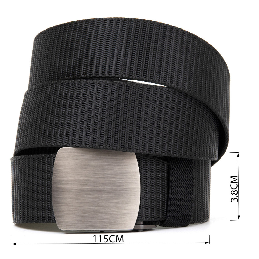 Текстильний ремінь з сріблястою пряжкою Vintage 20541 Чорний Київ - фото 3