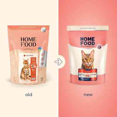 Сухий корм для кішок Home Food For active з куркою та креветками 200 г (4820290090125) Вінниця