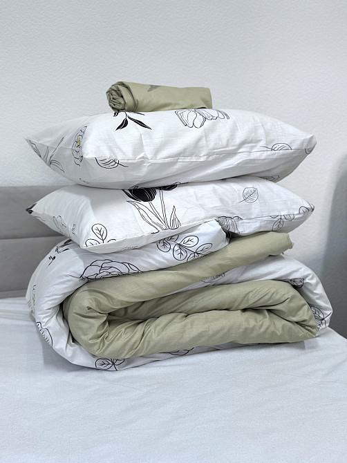 Ecotton Комплект постільної білизни Ecotton двоспальний Сімейний 150х215 см сатин білий (рис. 2 Коломия - фото 2