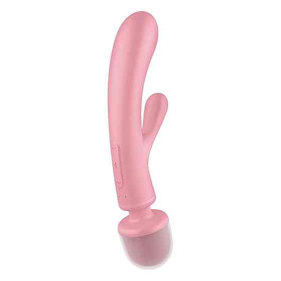 Вібратор-кролик з вібромасажером Satisfyer Triple Lover Pink, 3 мотори Sex Aura Київ