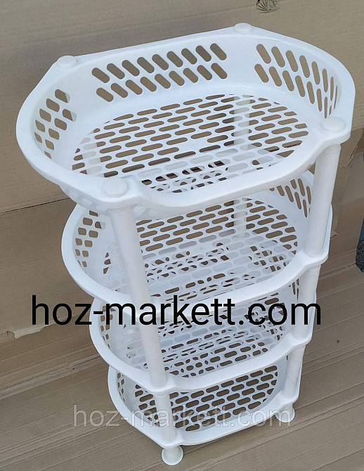 Пілочка етажерка пластикова для ванної та кухні (біла) Харків - фото 6