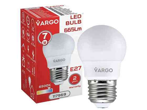 Лампа світлодіодна 7W E27 G45 6500K 220V (V-117969) ТМ VARGO Київ