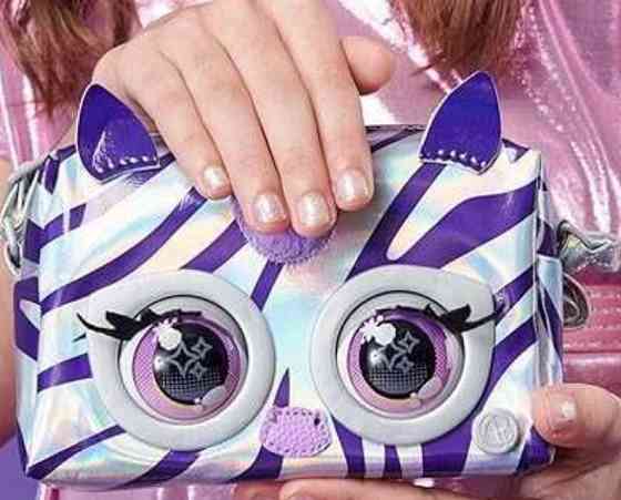 Интерактивная сумочка зебра Purse Pets, Metallic Mood Flashy Frenchie. Харьков