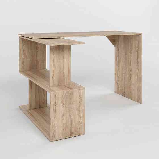 Стіл комп'ютерний поворотний з полицями М-ЗОН Джеко 1200 Сонома (MZN-031032) Львів