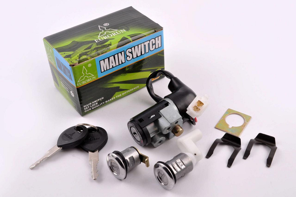 Замок зажигания (комплект) скутер Хонда Дио Live AF34 (2 провода) Мукачево - изображение 1