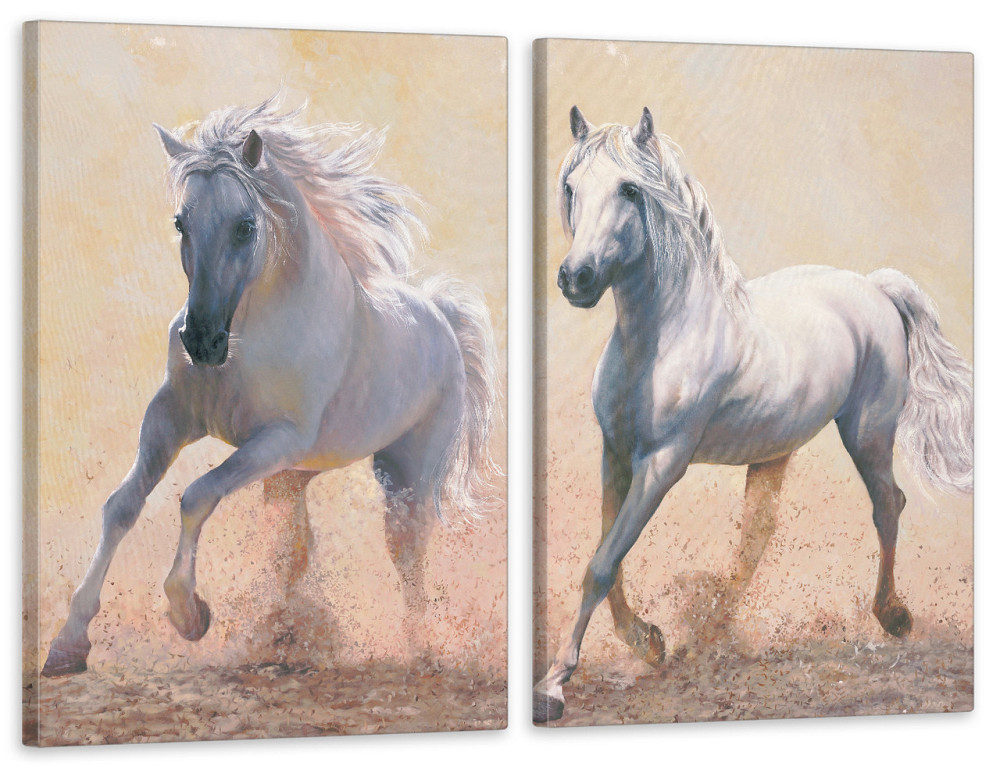 Модульная картина в гостиную / спальню  Пара Коней TLV-2_051 70x102 см Киев - изображение 1