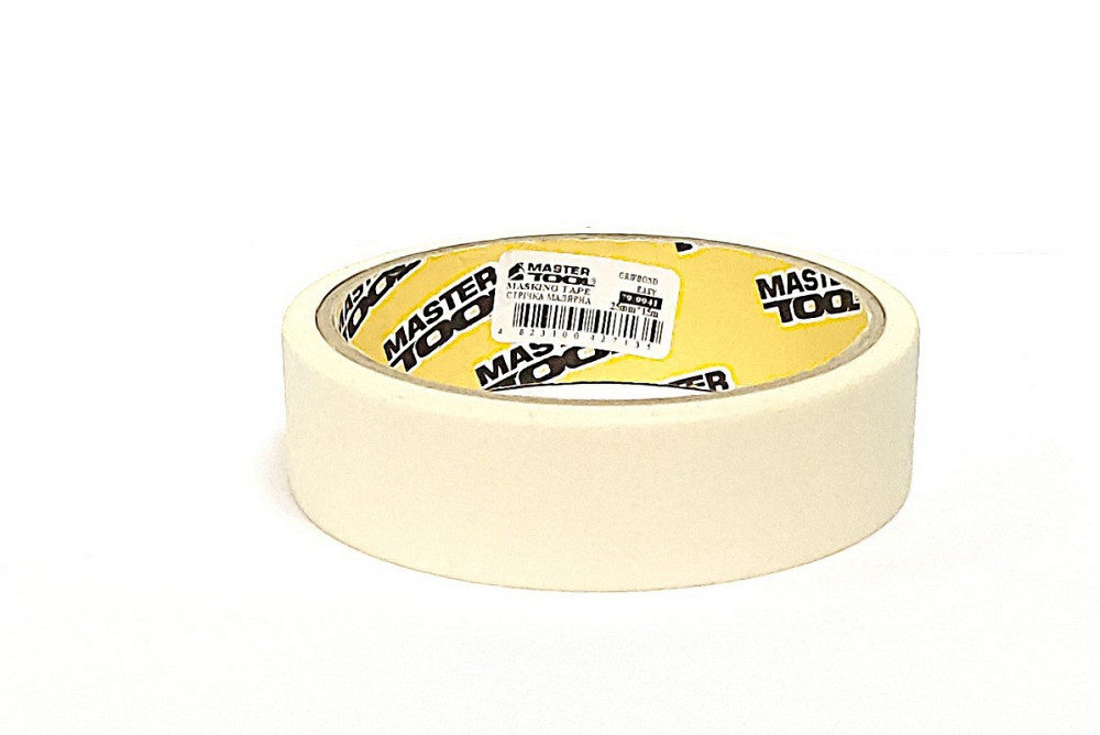 MASTERTOOL Стрічка малярна універсальна MASTERTOOL GripBond Easy 25 мм×15 м біла 79-9941 Коломия - фото 1