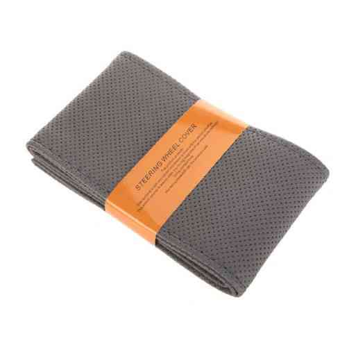 Обплетення чохол на кермо з шкірозамінника, 37-38см, сіре Вінниця