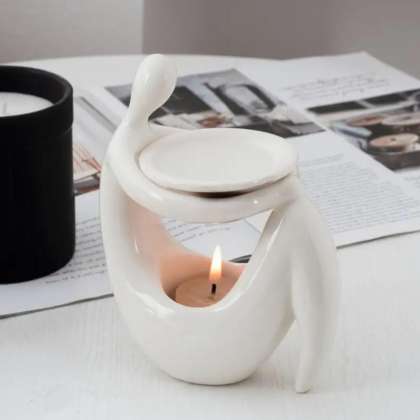 Керамический подсвечник, курильница, масляная водка, креативный подсвечник, украшения для ароматерап Киев - изображение 1
