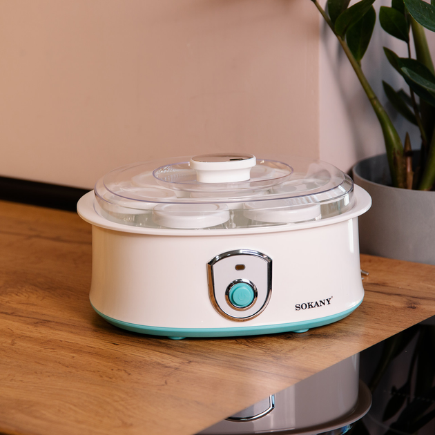 Sokany Йогуртниця електрична на 7 баночок по 180 (мл) апарат для приготування йогурту 20 Вт йог Коломия - фото 7