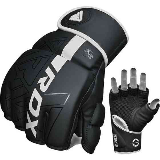 Рукавиці ММА RDX F6 KARA Matte White L (капа в комплекті) Кам'янське
