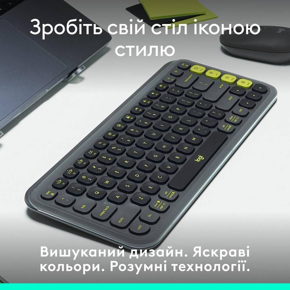 Клавіатура бездротова Logitech Pop Icon Keys Graphite (920-013157) Сірий Харьков - изображение 3