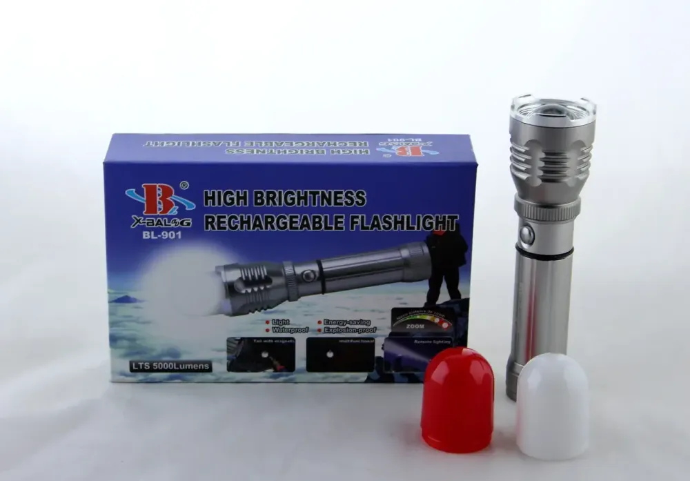 Ліхтарик ручний Bailong BL-TS60/BL-901LTS 50000ВТ, 3 режими, робота від акумулятора або батарейок, ZOOM Одеса - фото 6
