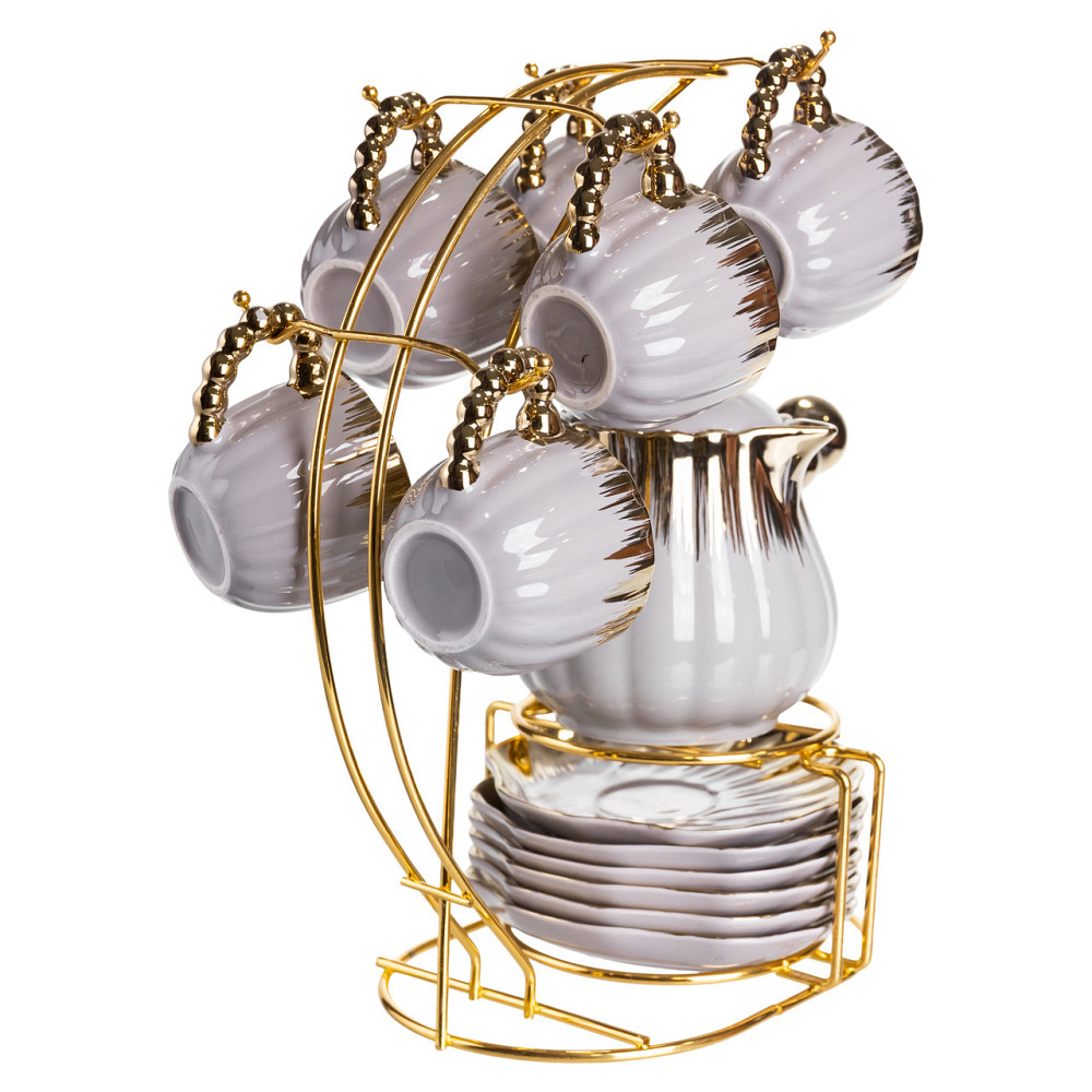 Yiwu Кавовий сервіз на підставці з туркою 450 (мл) 6 чашок по 90 (мл) подарунковий набір чашок Коломия - фото 2