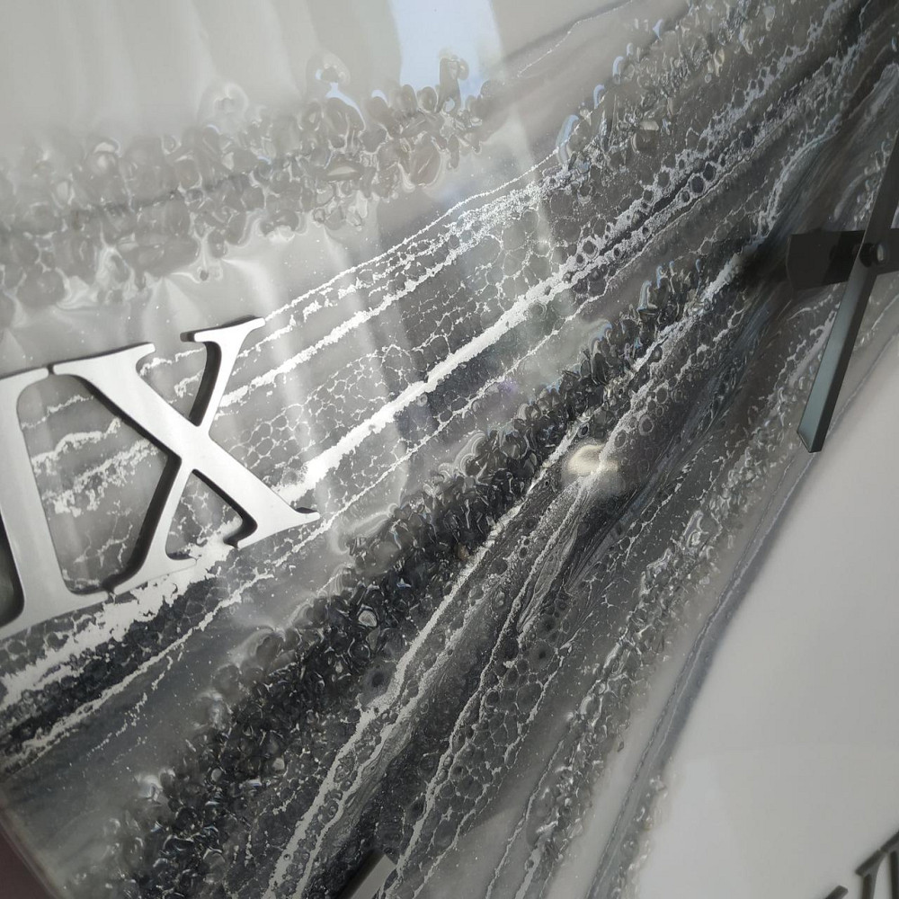 Часы настенные 50 см из эпоксидной смолы ручной работы Днепр - изображение 3