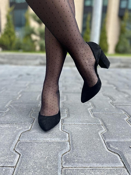 Туфлі жіночі SEE SEVEN чорні натуральна замша 36р. каблук 10 см (3537) Коломыя - изображение 6