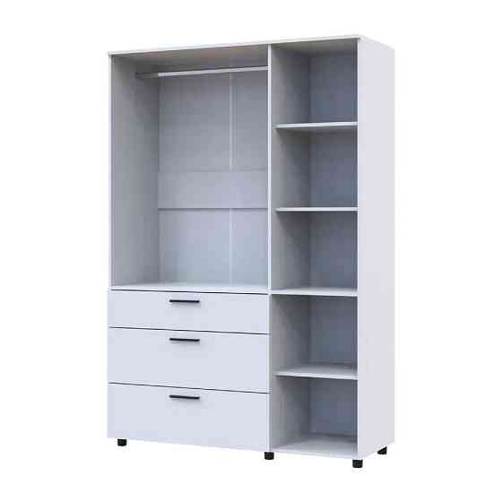 Шафа для одягу Doros Торн Білий 3 ДСП/3Ш (штанга) 135х51.6х200 (DRS-012057) Львів
