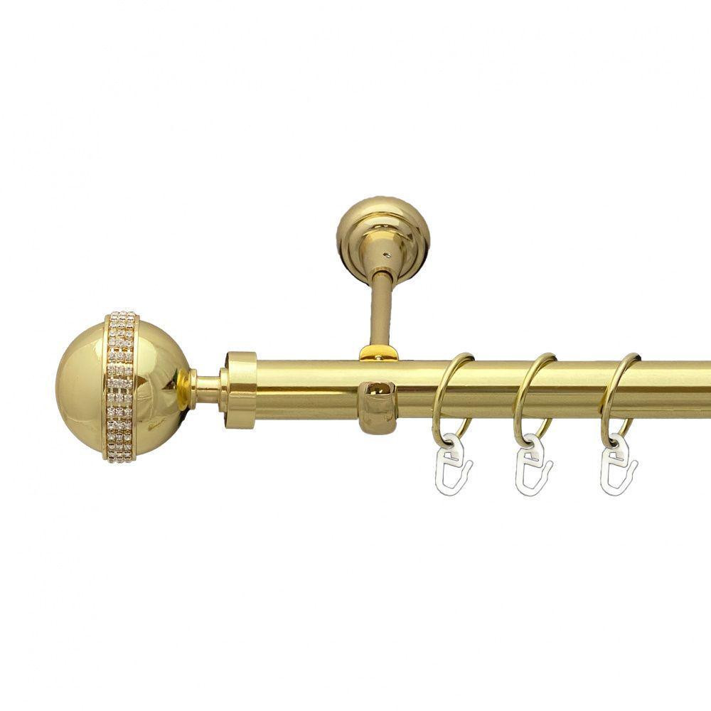 Карниз Orvit Авея металевий однорядний відкритий Золото 25 мм 300 см (00-00012649) Львів - фото 1