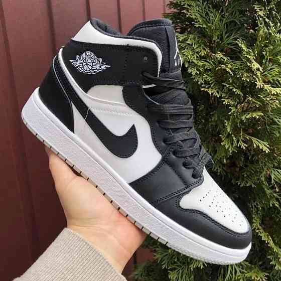Кроссовки Nike AIR Jordan Белые Мужские Черные Джорданы Высокие Найк (размеры: 41,42,43,44,45) Днепр