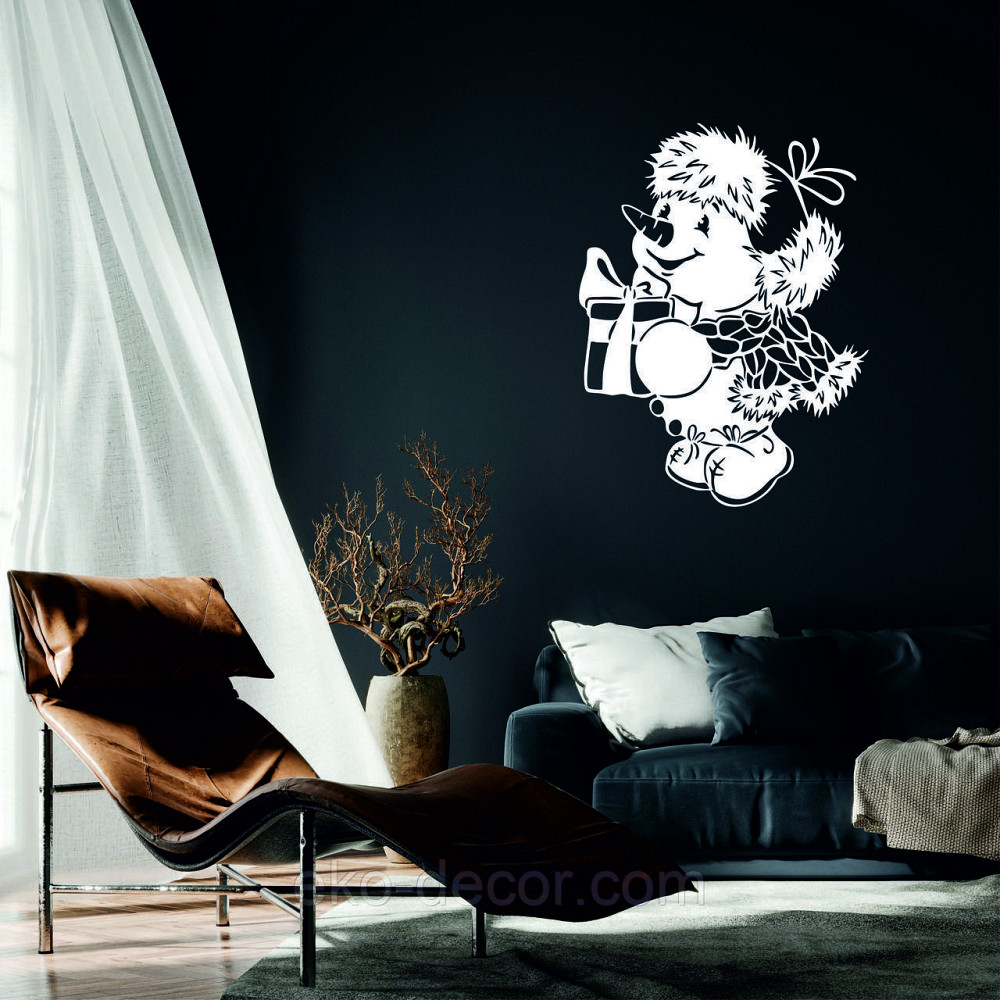 Декоративне настінне Панно «Сніговик», Декор на стену Київ - фото 3