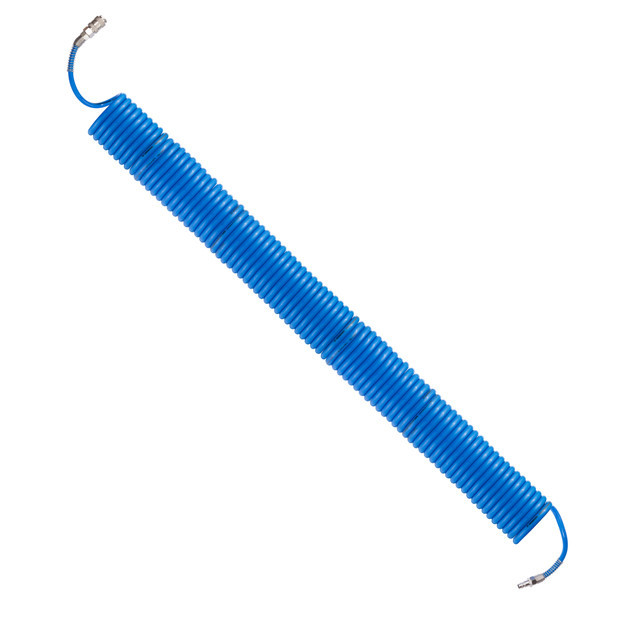 Шланг спіральний поліуретановий 6,5×10 мм, 20 м, зі швидкороз'ємними з'єднаннями INTERTOOL PT-1713 Київ - фото 1