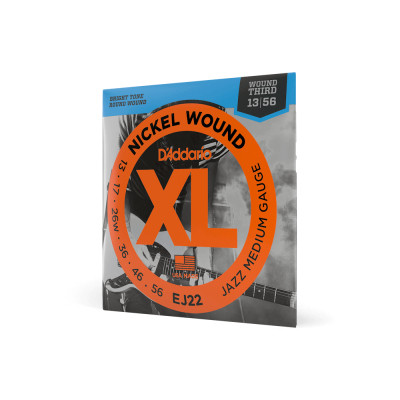 Струни для гітари D'Addario XL Nickel Wound Jazz Medium (13-56) (EJ22) Вінниця - фото 2