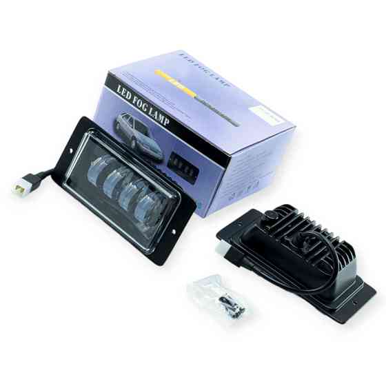 Фара 2110-2115 LED 40W 4 диодных элементов white, yellow металлический корпус (к-кт 2 шт) противотуманная Мукачево