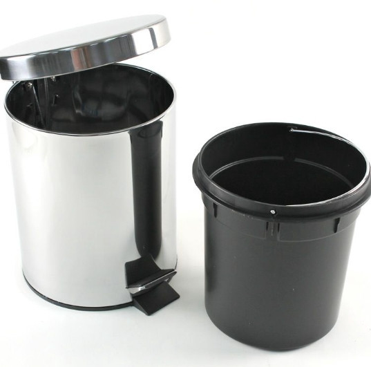 Відро для сміття Gedy Argenta 3л з педаллю (2609-13) Хром Вінниця - фото 6