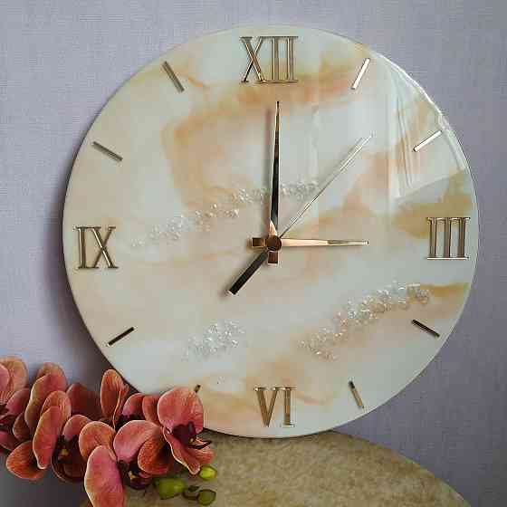 Часы настенные 40 см из эпоксидной смолы ручной работы Днепр