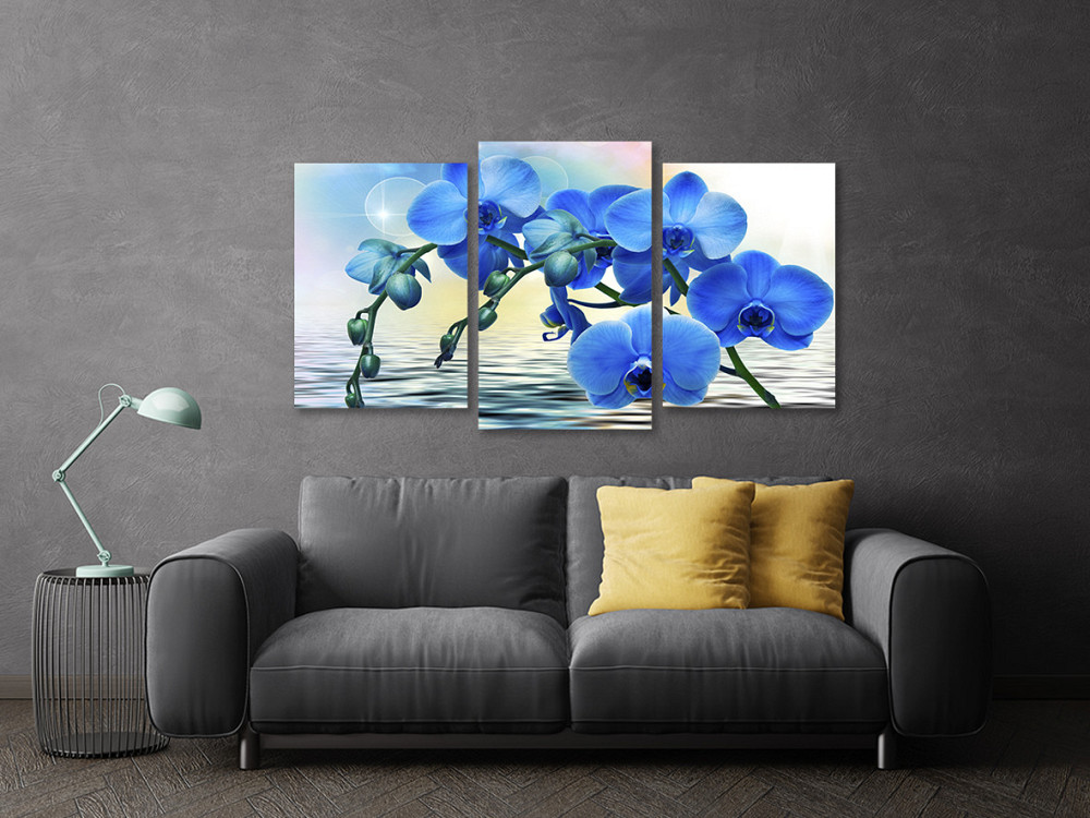 Модульная картина в гостиную / спальню Синя Орхідея Art-625_3 Киев - изображение 3