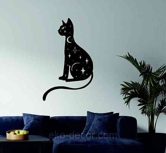 Декоративне настінне 3D Панно «Кіт» Декор на стіну з об'ємом Київ