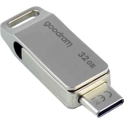 USB флеш накопитель Goodram 32GB ODA3 Silver USB 3.0 / Type-C (ODA3-0320S0R11) Винница