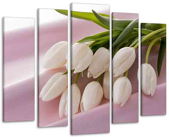 Модульная картина Цветы Тюльпаны  Art-319_5 ( 80х118см ) 115x170 см Киев