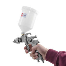 Пистолет покрасочный HVLP d-1.3 с верх. пласт. бачком 600мл Мукачево - изображение 2