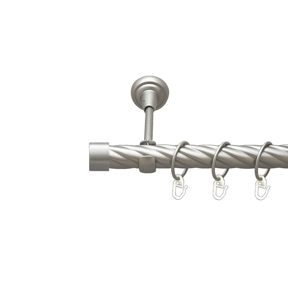 Карниз Orvit Заглушка металевий однорядний відкритий скручена труба кільце металеве Сатин 25 мм 300 см (00-00026144) Львів - фото 1