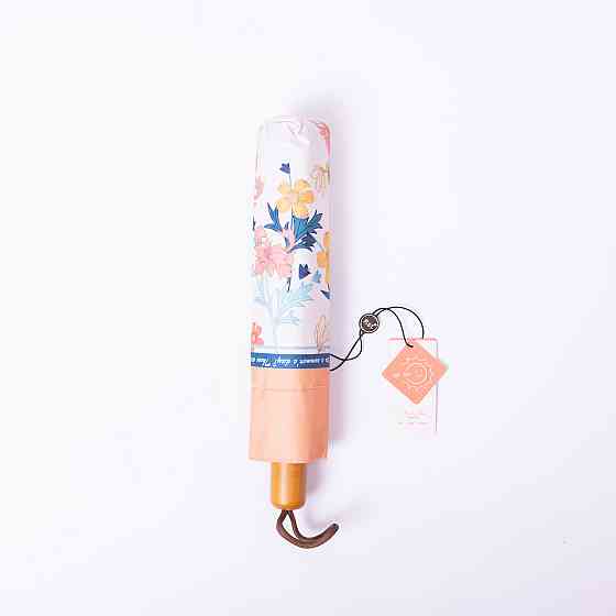 Yiwu Парасолька механічна елегантна з принтом міцна надійна з поліестеру діаметр 99 см Помаранч Коломыя