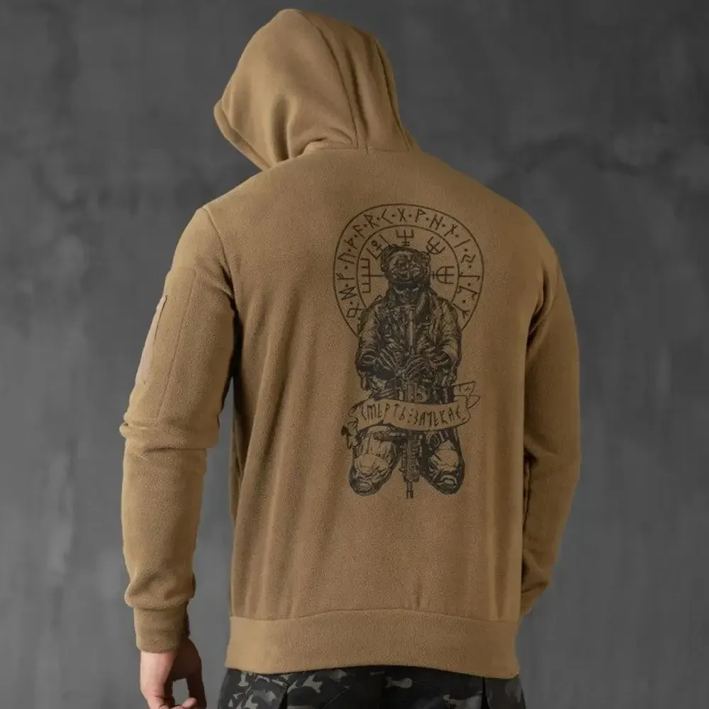 Тактична флісова кофта Руні з капюшоном койот тепла чоловіча XXL Одеса - фото 2