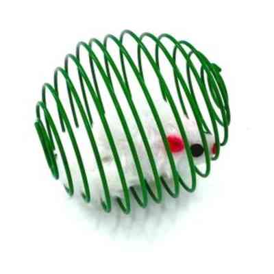 Игрушка для кошек Hippie Pet Мячик с мышкой зеленый 7 см (HIPCT2304027Z) Винница