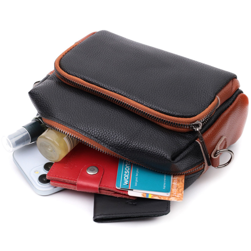 Сумка для женщин на каждый день из натуральной кожи Vintage 22588 Черный Киев - изображение 10