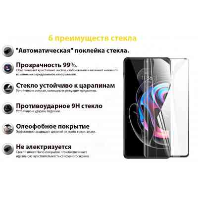 Скло захисне BeCover Motorola Moto Edge 20 Lite Black (706898) Вінниця