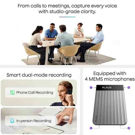 Диктофон PLAUD Note Pro Black (PN0300-BL) Харьков